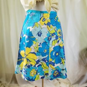 George Retro Floral Mini Skirt